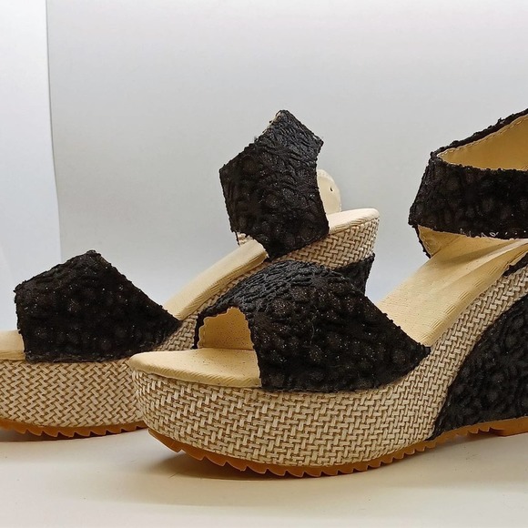 7.5 New Wedge Sandal High Heel Shoe - Picture 8 of 11